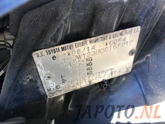 Toyota Yaris 1.3 16V VVT-i Sloopvoertuig (2002, Blauw)