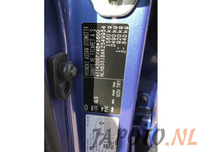 Hyundai i20 1.2i 16V Sloopvoertuig (2019, Blauw)