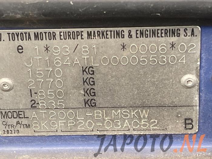 Toyota Celica 1.8i 16V Sloopvoertuig (1996, Blauw)