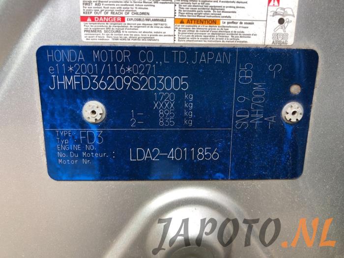 Honda Civic 1.3 Hybrid Sloopvoertuig (2009, Grijs)