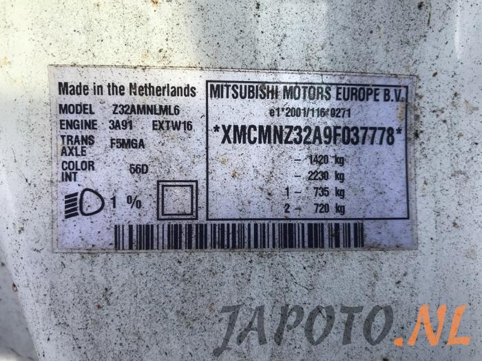 Mitsubishi Colt 1.1 12V Sloopvoertuig (2009, Wit)