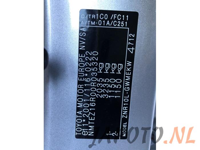 Toyota Corolla Verso 1.6 16V VVT-i Sloopvoertuig (2007, Grijs)