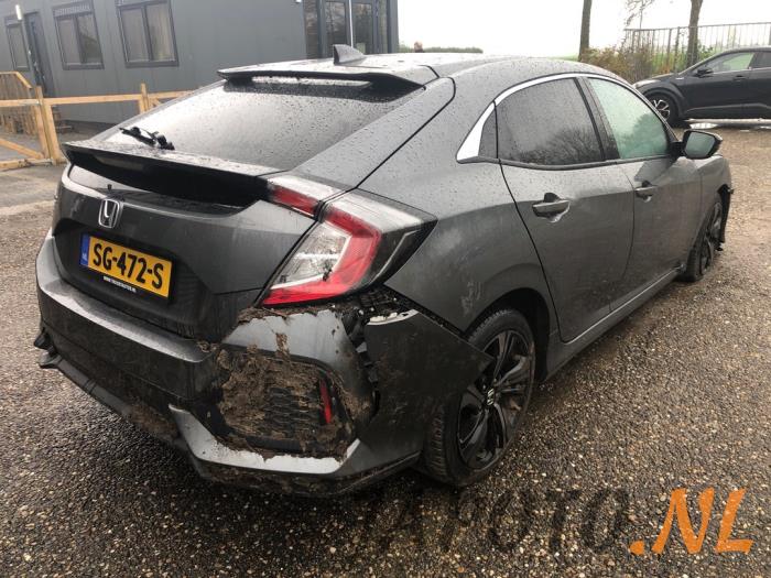 Honda Civic 1.0i VTEC Turbo 12V Sloopvoertuig (2018, Grijs)