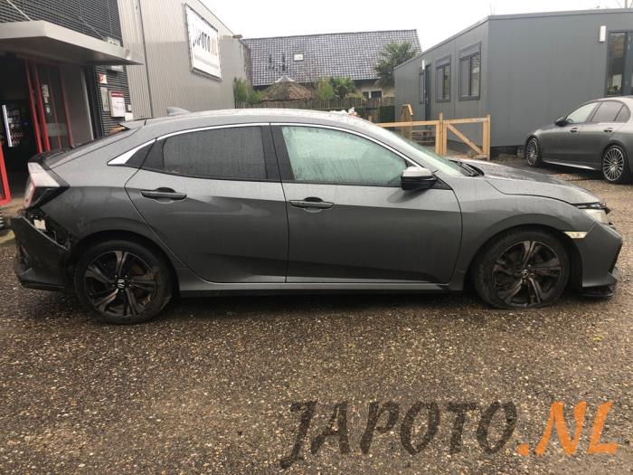 Honda Civic 1.0i VTEC Turbo 12V Sloopvoertuig (2018, Grijs)