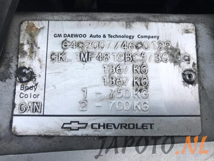 Chevrolet Spark 1.0 16V Bifuel Sloopvoertuig (2011, Grijs)