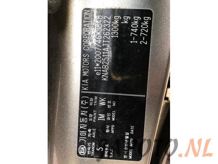 Kia Picanto 1.0 12V Sloopvoertuig (2018, Grijs)