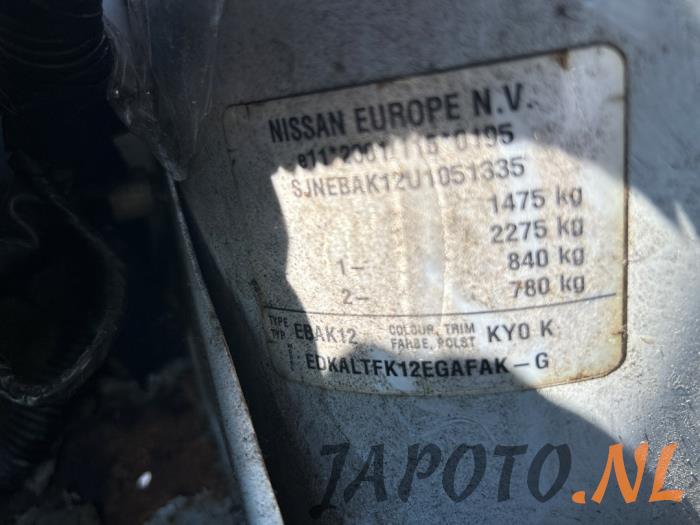 Nissan Micra 1.2 16V Sloopvoertuig (2003, Grijs)