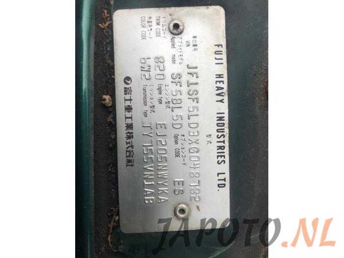 Subaru Forester 2.0 16V S-Turbo Sloopvoertuig (2000, Groen, Grijs)