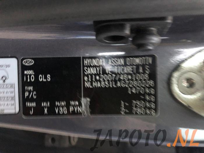 Hyundai i10 1.0 Bi-Fuel Sloopvoertuig (2016, Grijs)