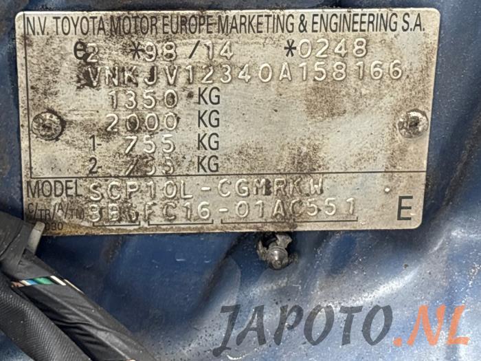 Toyota Yaris 1.0 16V VVT-i Sloopvoertuig (2003, Blauw)