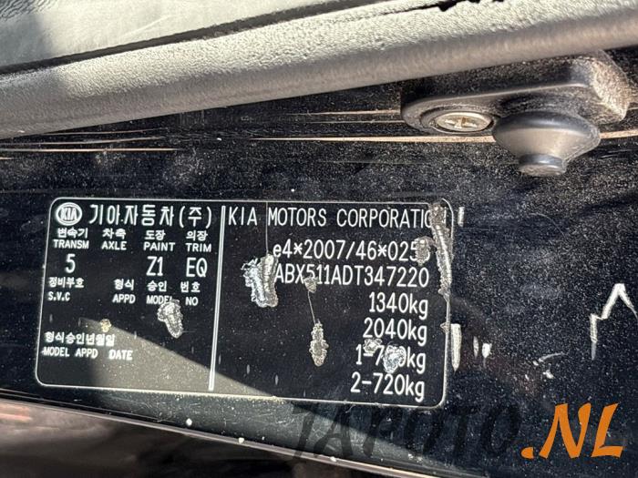 Kia Picanto 1.0 12V Sloopvoertuig (2012, Zwart)