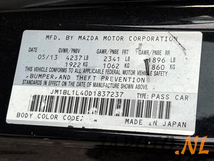 Mazda 3 Sport 2.3i MPS Turbo 16V Sloopvoertuig (2013)