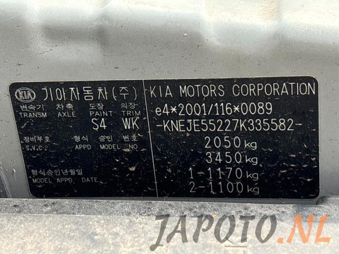 Kia Sportage 2.0 CVVT 16V 4x2 Sloopvoertuig (2007, Grijs)
