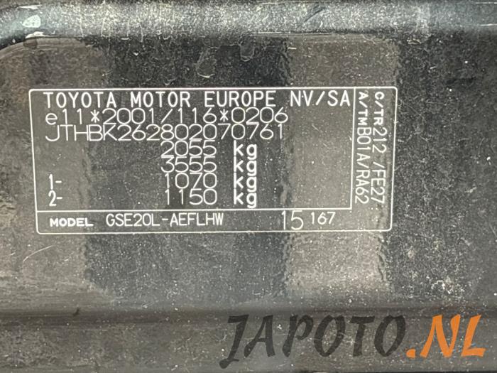 Lexus IS 250 2.5 V6 24V Sloopvoertuig (2008, Zwart)