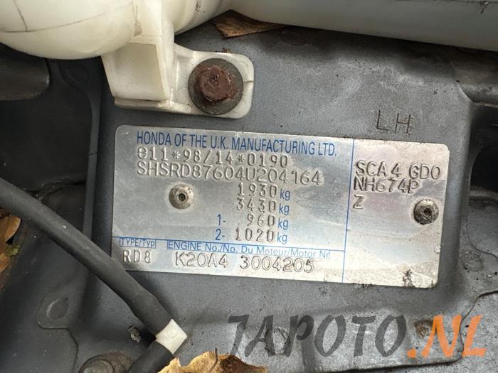 Honda CR-V 2.0i 16V VTEC Sloopvoertuig (2004, Grijs)
