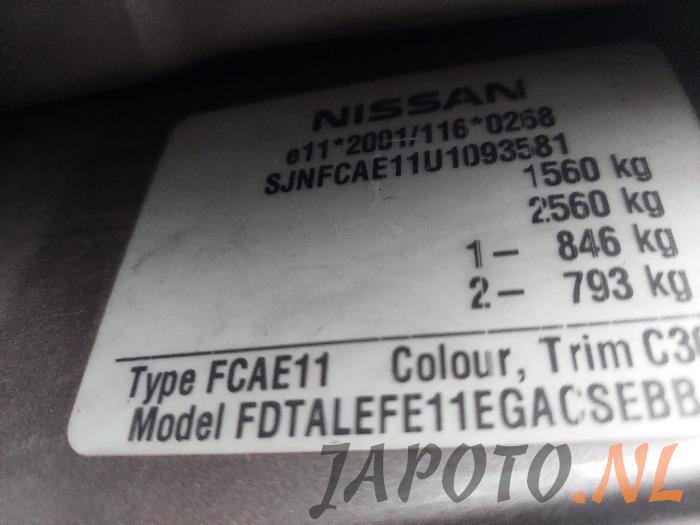 Nissan Note 1.6 16V Sloopvoertuig (2006, Bruin)