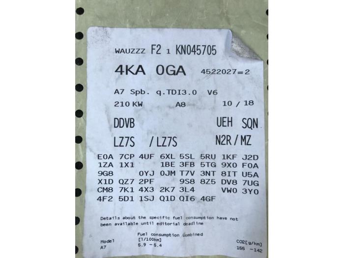 Audi A7 Sportback 3.0 V6 24V 50 TDI Mild Hybrid Quattro Sloopvoertuig (2019, Grijs)