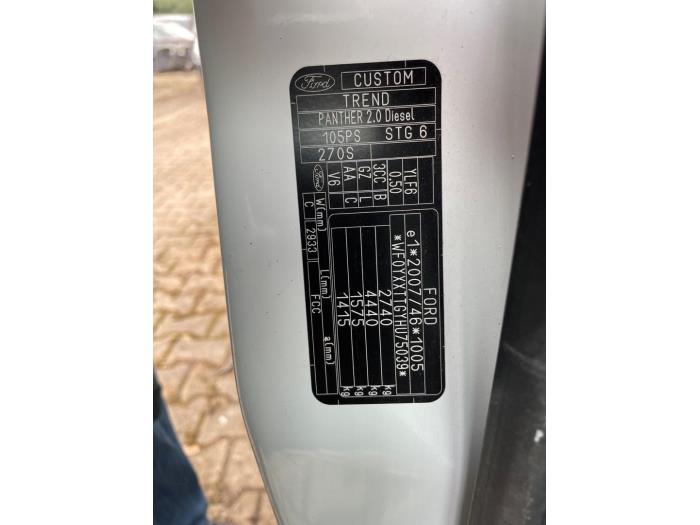 Ford Transit Custom 2.0 TDCi 16V Eco Blue 105 Sloopvoertuig (2017, Wit)