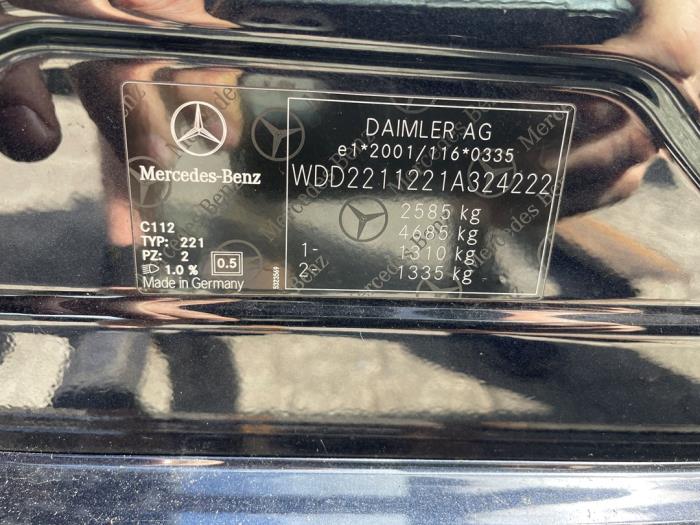 Mercedes S 3.0 S-320 CDI 24V Sloopvoertuig (2010, Zwart)