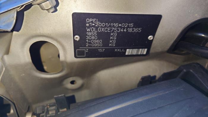 Opel Meriva 1.6 16V Sloopvoertuig (2003, Grijs)