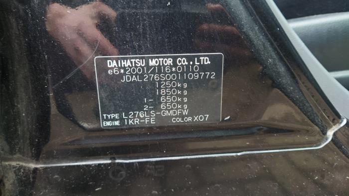 Daihatsu Cuore 1.0 12V DVVT Sloopvoertuig (2008, Zwart)