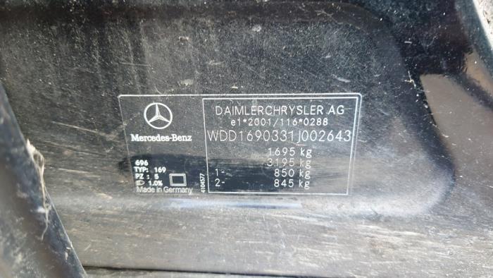 Mercedes A 2.0 A-200 5-Drs. Sloopvoertuig (2004, Zwart)