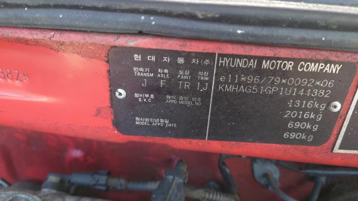 Hyundai Atos 1.0 12V Sloopvoertuig (2001, Rood)