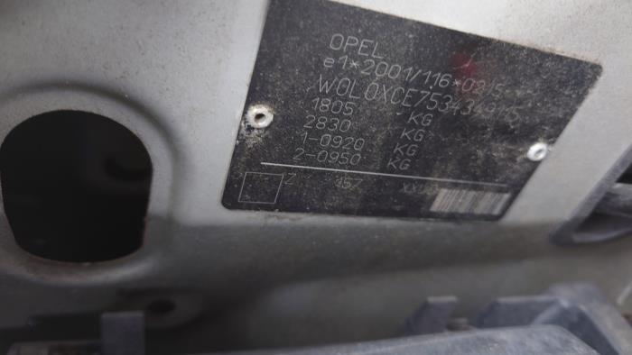 Opel Meriva 1.6 Sloopvoertuig (2003, Grijs)