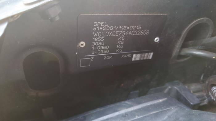 Opel Meriva 1.6 16V Sloopvoertuig (2003, Zwart)