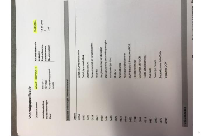 BMW 1 serie 116i 1.6 16V Sloopvoertuig (2006)
