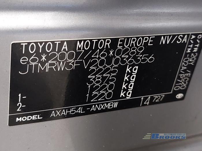 Toyota RAV4 2.5 Hybrid 16V AWD Sloopvoertuig (2020, Grijs)