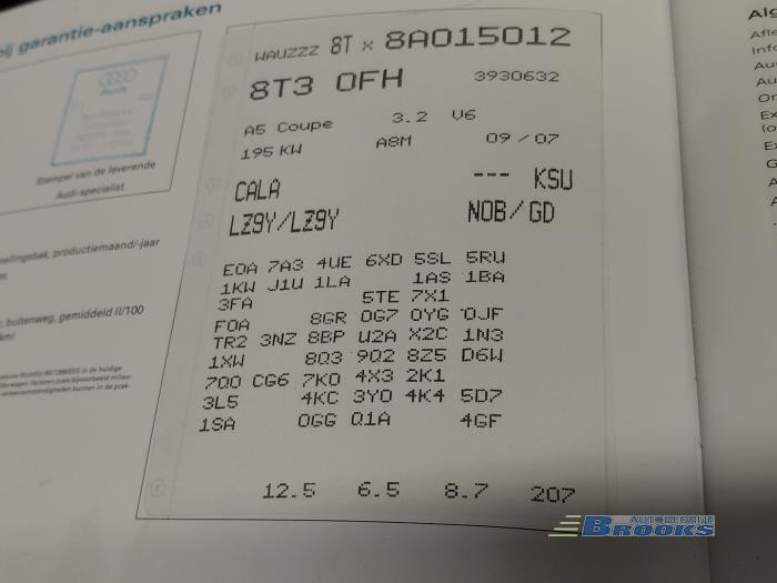 Audi A5 3.2 FSI V6 24V Sloopvoertuig (2008, Zwart)