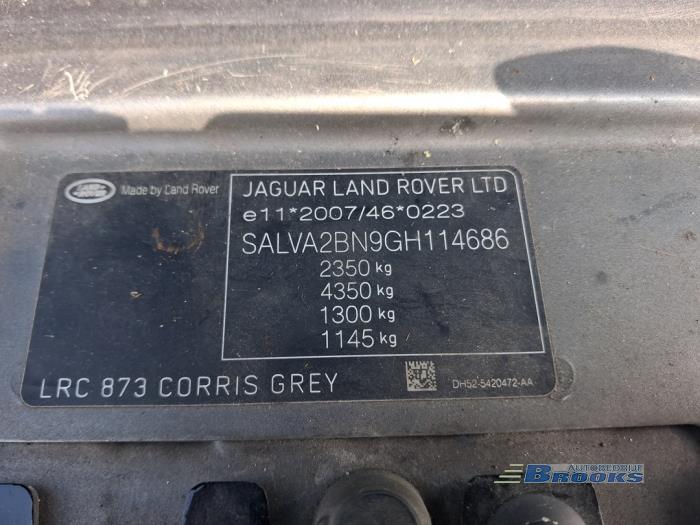 Landrover Range Rover Evoque 2.0 D 150 16V 5-drs. Sloopvoertuig (2016, Grijs)