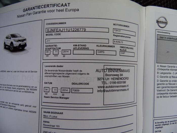 Nissan Qashqai 1.2 DIG-T 16V Sloopvoertuig (2014, Bruin)