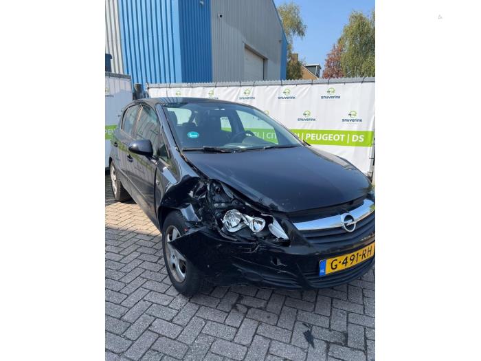 Opel Corsa D 1.2 16V Schadevoertuig (2007, Zwart)