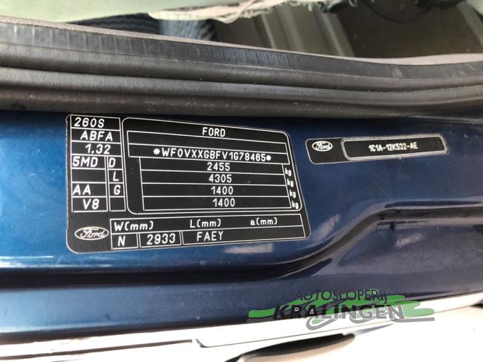 Ford Transit 2.0 TDdi 16V 260S Sloopvoertuig (2002, Blauw)