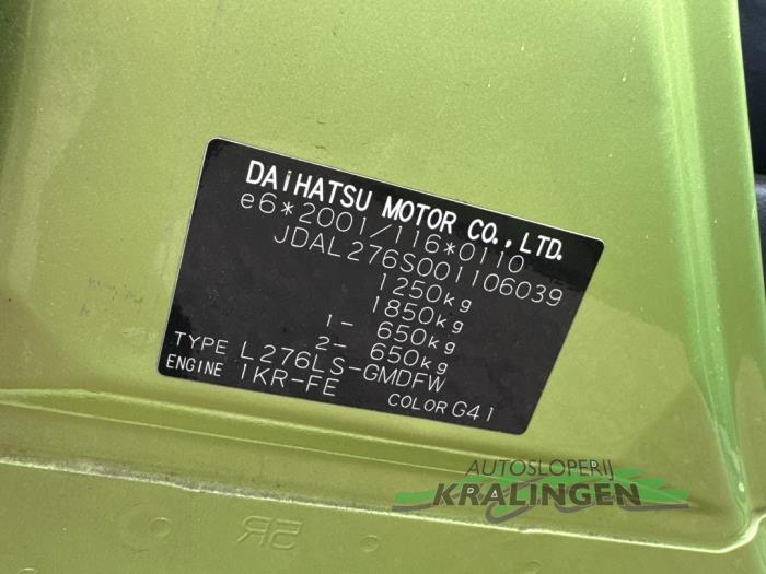 Daihatsu Cuore 1.0 12V DVVT Sloopvoertuig (2008, Groen)
