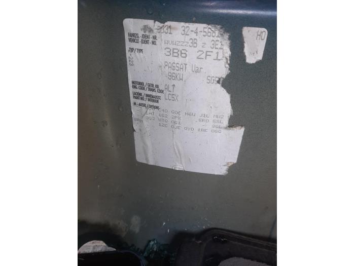 Volkswagen Passat Variant 2.0 20V Sloopvoertuig (2002, Blauw)