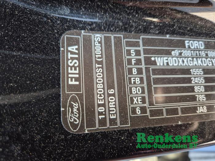Ford Fiesta 6 1.0 EcoBoost 12V 100 Sloopvoertuig (2016, Zwart)