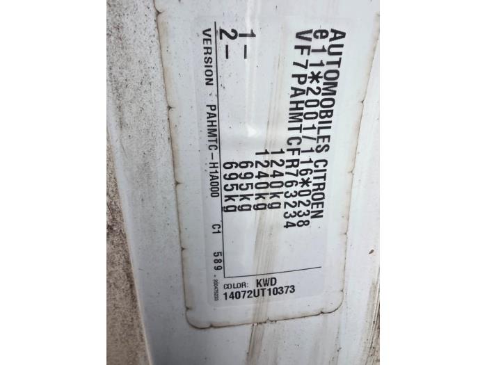 Citroen C1 1.2 PureTech 82 12V Sloopvoertuig (2015, Wit)