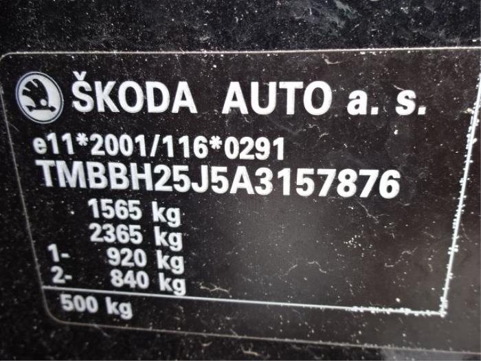 Skoda Fabia II 1.2i 12V Sloopvoertuig (2010, Zwart)