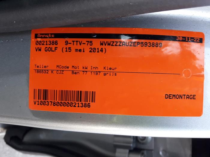 Volkswagen Golf VII Variant 1.2 TSI BlueMotion 16V Sloopvoertuig (2014, Grijs)