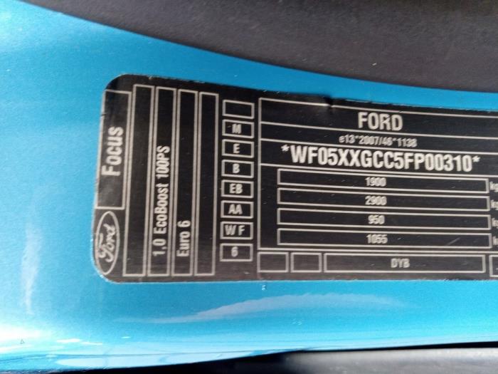 Ford Focus 3 1.0 Ti-VCT EcoBoost 12V 100 Sloopvoertuig (2016, Blauw)
