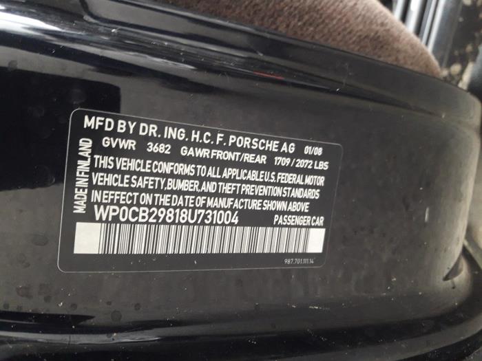 Porsche Boxster 3.4 S 24V Sloopvoertuig (2008, Zwart)