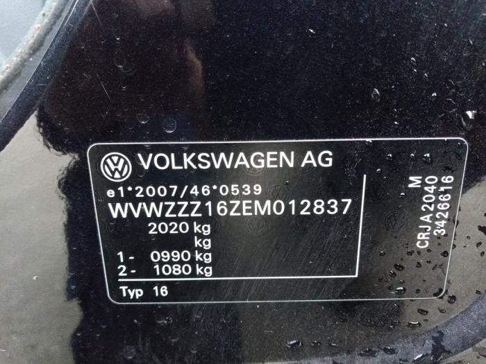 Volkswagen Jetta IV 1.4 TSI Hybrid 16V Sloopvoertuig (2013, Zwart)