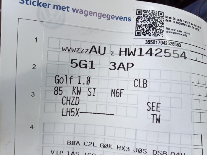 Volkswagen Golf VII 1.0 TSI 12V BlueMotion Sloopvoertuig (2016, Blauw)