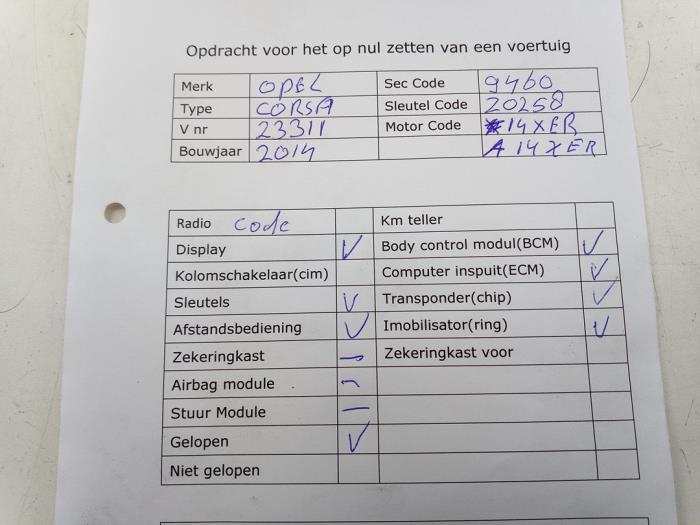 Opel Corsa D 1.4 16V Twinport Sloopvoertuig (2014, Blauw)