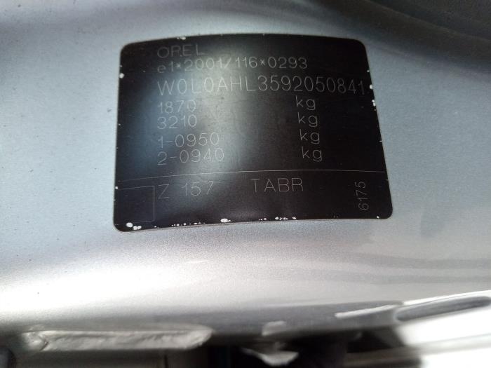 Opel Astra H SW 1.8 16V Sloopvoertuig (2009, Grijs)