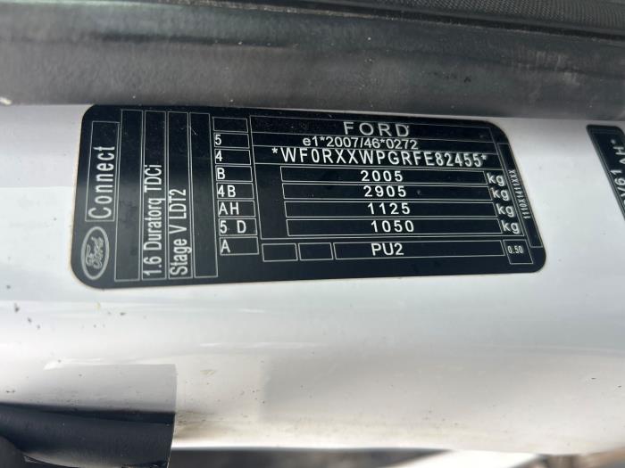 Ford Transit Connect 1.6 TDCi 16V 75 Sloopvoertuig (2015, Wit)