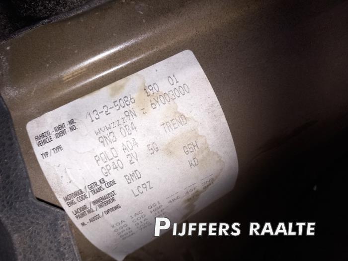 Volkswagen Polo IV 1.2 Sloopvoertuig (2005, Zwart)